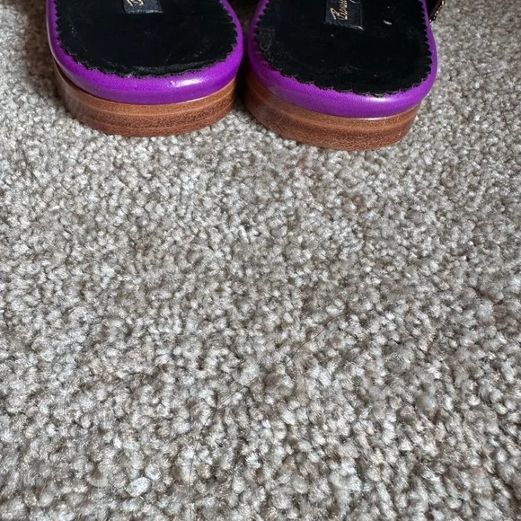 Beverly Feldman Purple Beaded Sandals - Picture 4 of 8